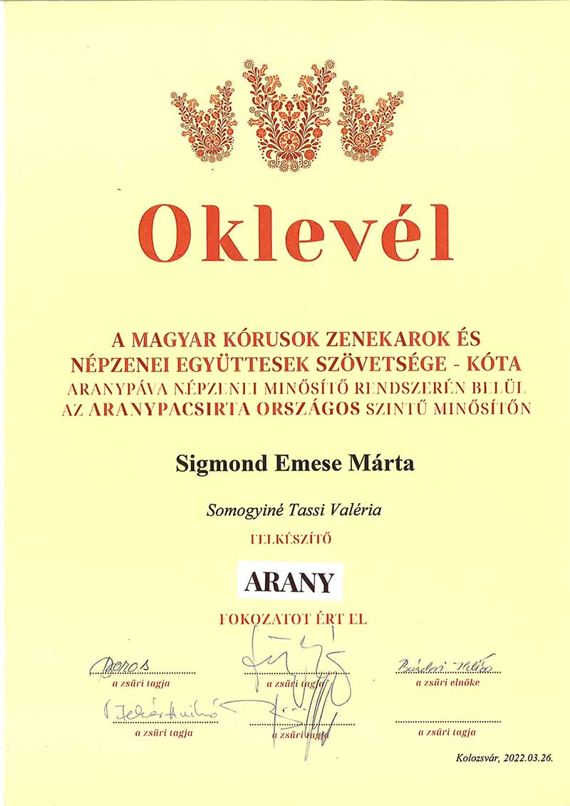 Oklevel Sigmond Emese